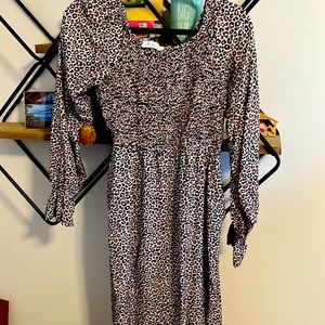 Pink leopard boutique dress